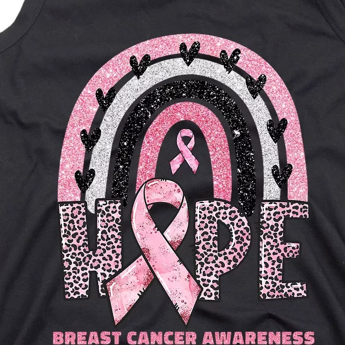 Breast Cancer Rainbow In October We Wear Pink Hope Support Tank Top