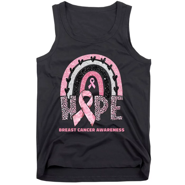 Breast Cancer Rainbow In October We Wear Pink Hope Support Tank Top