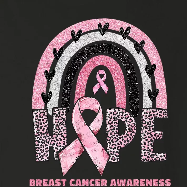 Breast Cancer Rainbow In October We Wear Pink Hope Support Toddler Long Sleeve Shirt