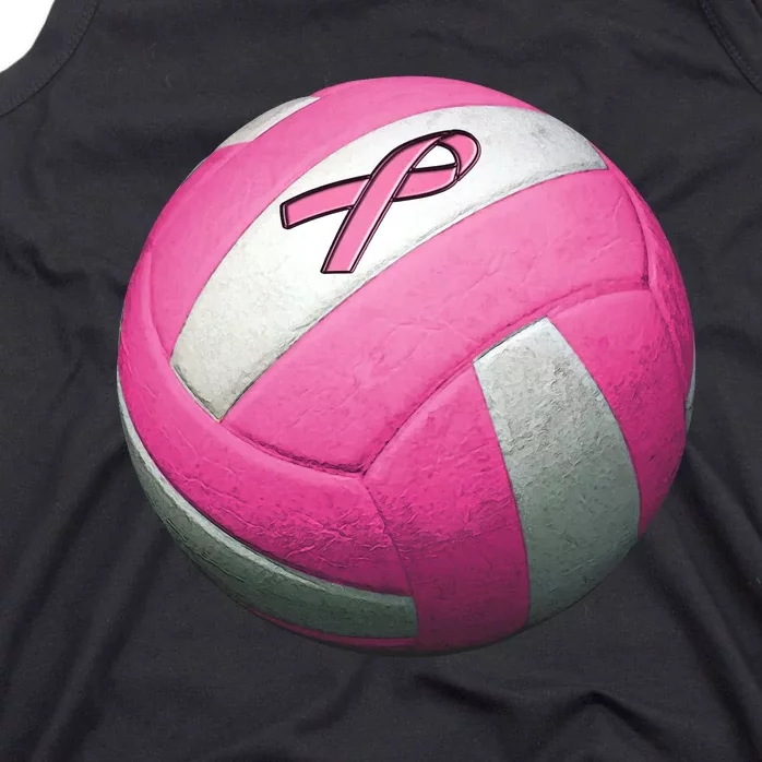 Breast Cancer Ribbon Pink Volleyball Tank Top