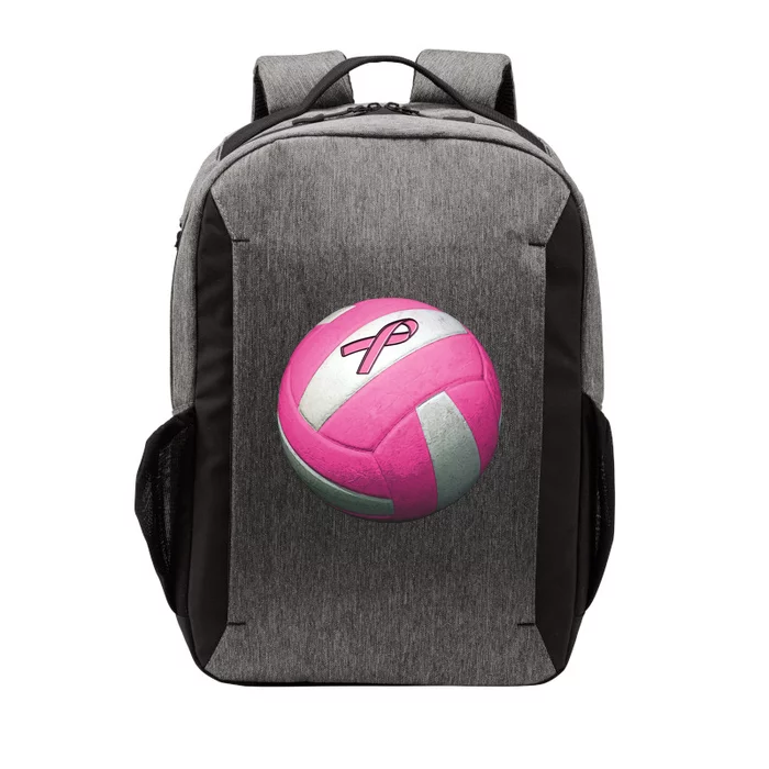 Breast Cancer Ribbon Pink Volleyball Vector Backpack