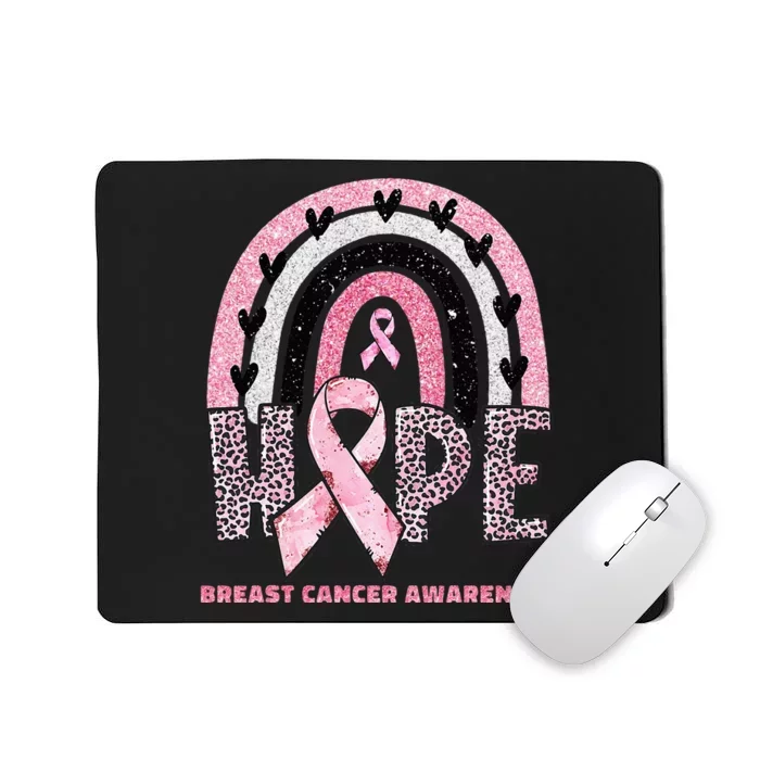 Breast Cancer Rainbow In October We Wear Pink Hope Support Mousepad