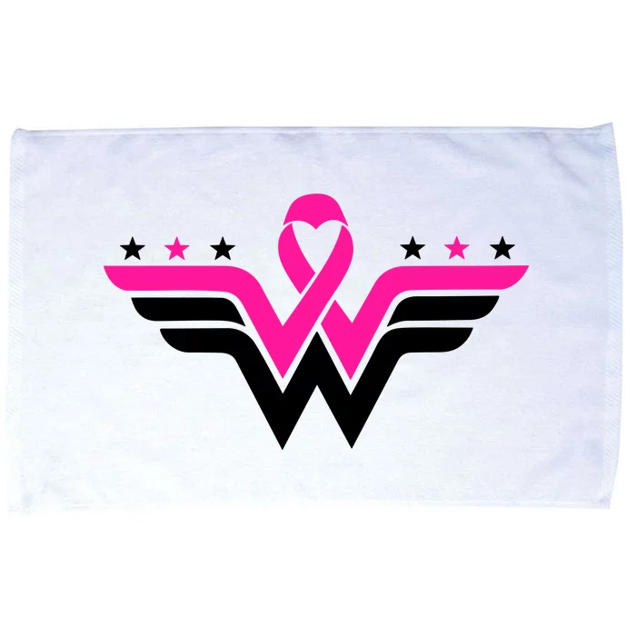 Breast Cancer Ribbon Microfiber Hand Towel