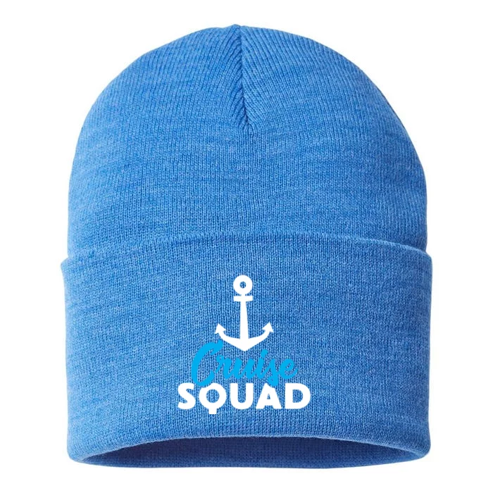 Boat Cruising Riding The Waves Cruise Boat Cruise Squad Gift Sustainable Knit Beanie