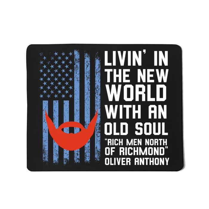 Blue Collar Rich North Of Richmond Flag Mousepad