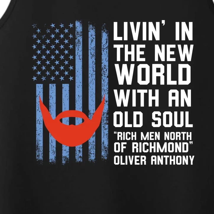 Blue Collar Rich North Of Richmond Flag Performance Tank