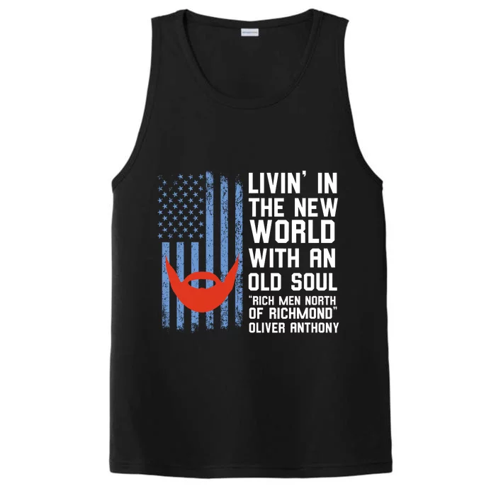 Blue Collar Rich North Of Richmond Flag Performance Tank