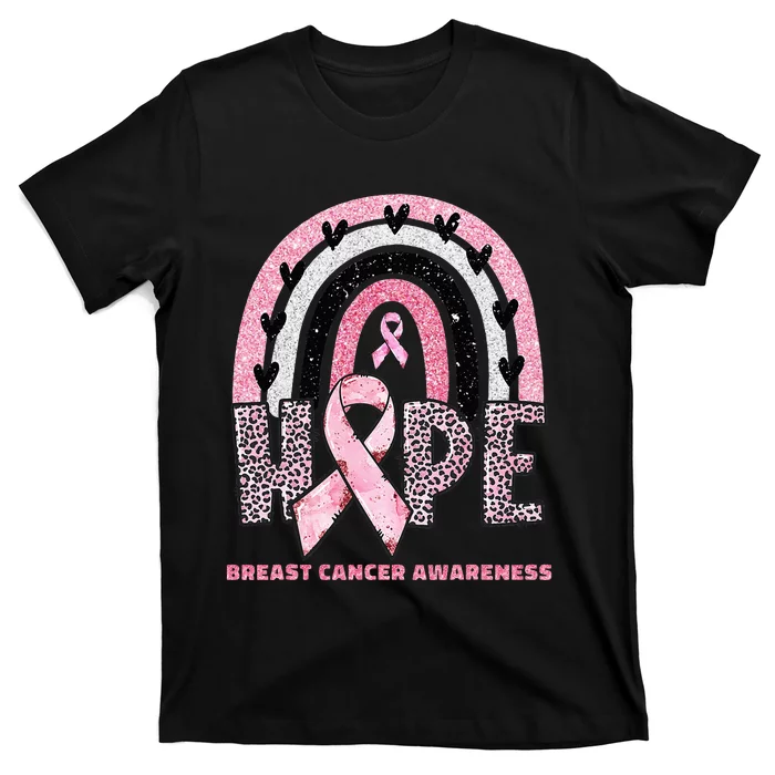 Breast Cancer Rainbow In October We Wear Hope T-Shirt