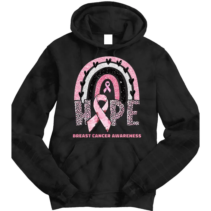 Breast Cancer Rainbow In October We Wear Hope Tie Dye Hoodie