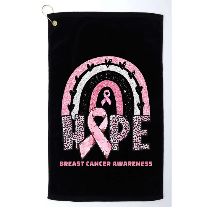 Breast Cancer Rainbow In October We Wear Hope Platinum Collection Golf Towel