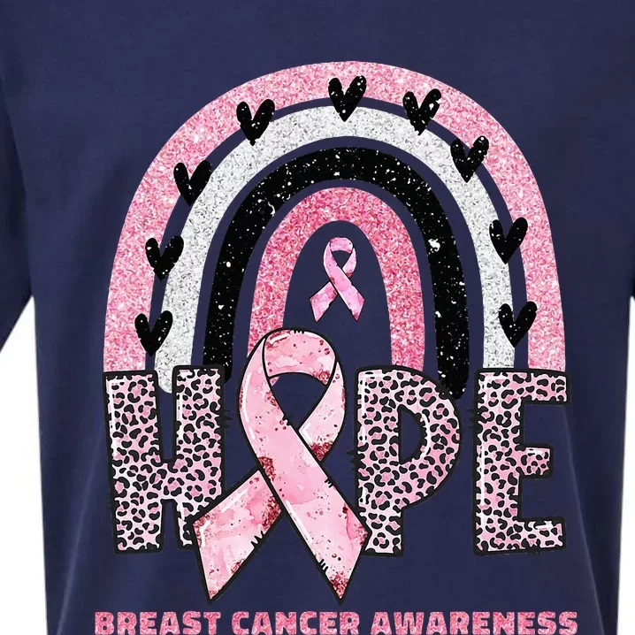 Breast Cancer Rainbow In October We Wear Hope Sueded Cloud Jersey T-Shirt