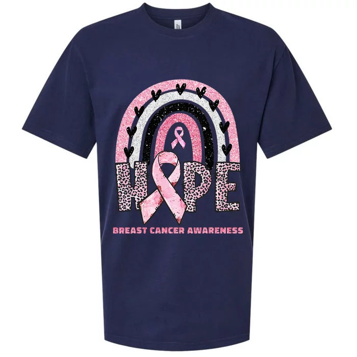 Breast Cancer Rainbow In October We Wear Hope Sueded Cloud Jersey T-Shirt