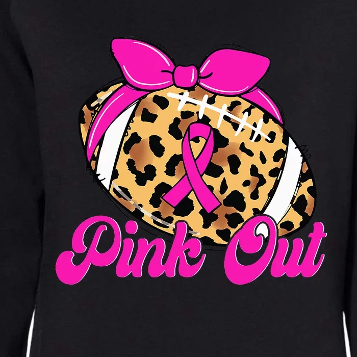 Breast Cancer Ribbon Out Football Ribbon Womens California Wash Sweatshirt