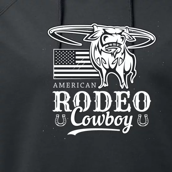 Bull Cowboy Rodeo Performance Fleece Hoodie