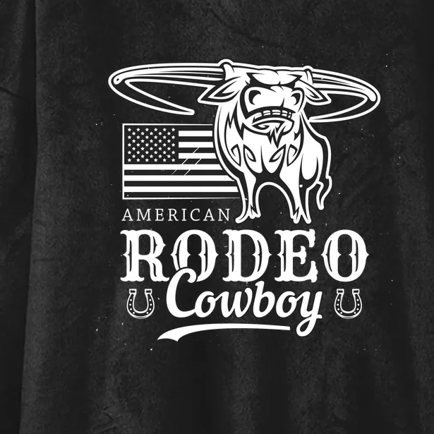 Bull Cowboy Rodeo Hooded Wearable Blanket