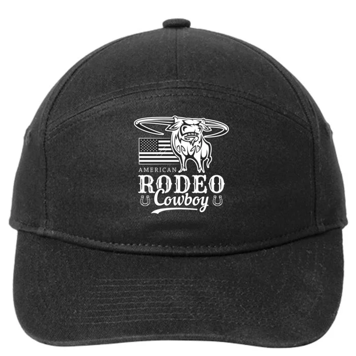 Bull Cowboy Rodeo 7-Panel Snapback Hat