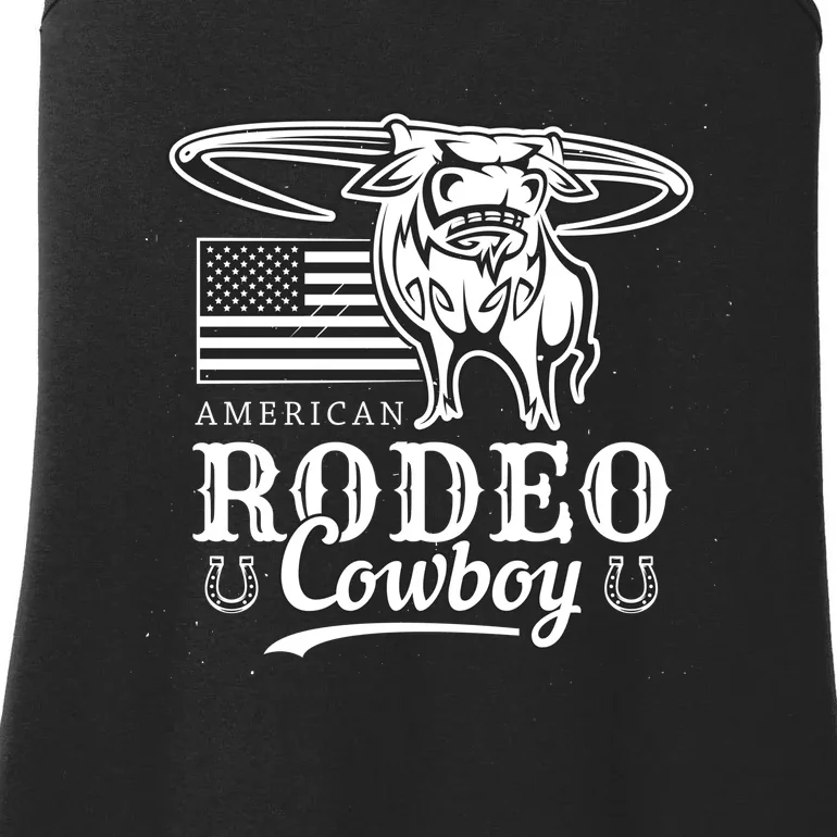 Bull Cowboy Rodeo Ladies Essential Tank