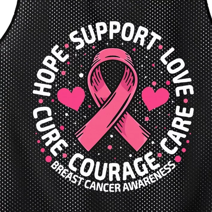 Breast Cancer Ribbon Breast Cancer Awareness Mesh Reversible Basketball Jersey Tank