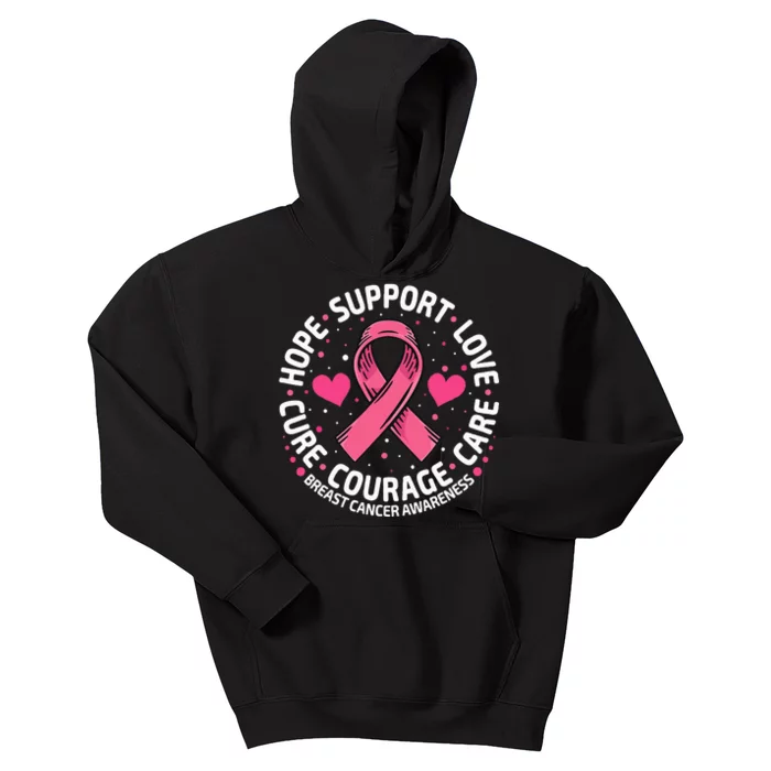 Breast Cancer Ribbon Breast Cancer Awareness Kids Hoodie