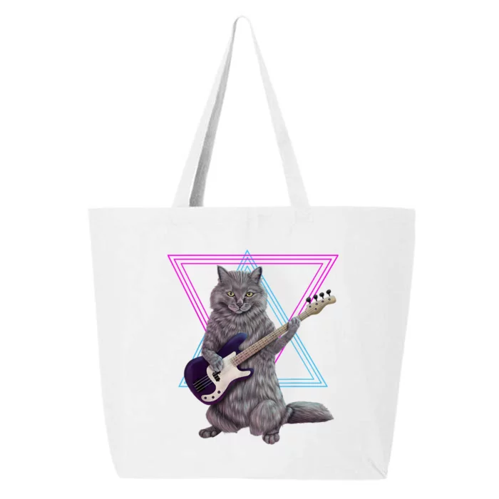 Bass Cat Rock Kitty On A Bass Guitar 25L Jumbo Tote