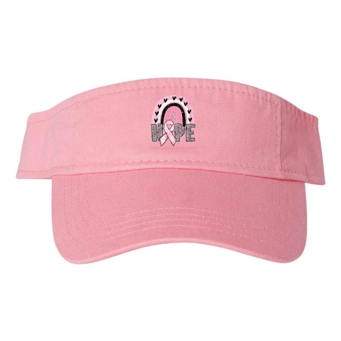 Breast Cancer Rainbow In October We Wear Pink Hope Support Valucap Bio-Washed Visor