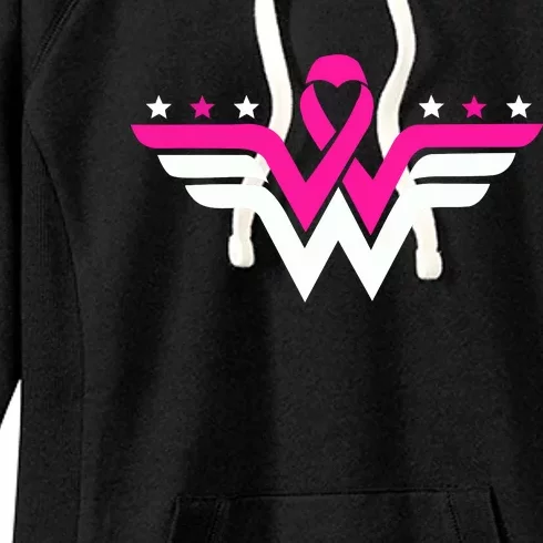 Breast Cancer Ribbon Women's Fleece Hoodie