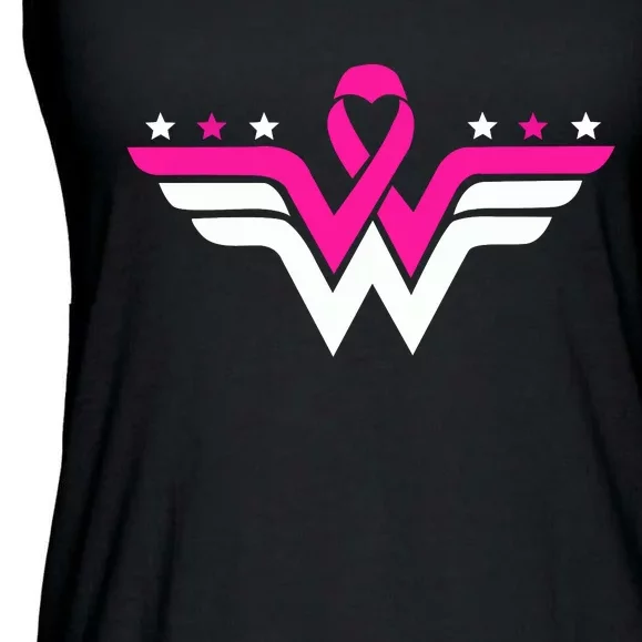 Breast Cancer Ribbon Ladies Essential Flowy Tank