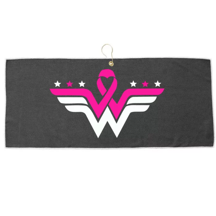 Breast Cancer Ribbon Large Microfiber Waffle Golf Towel