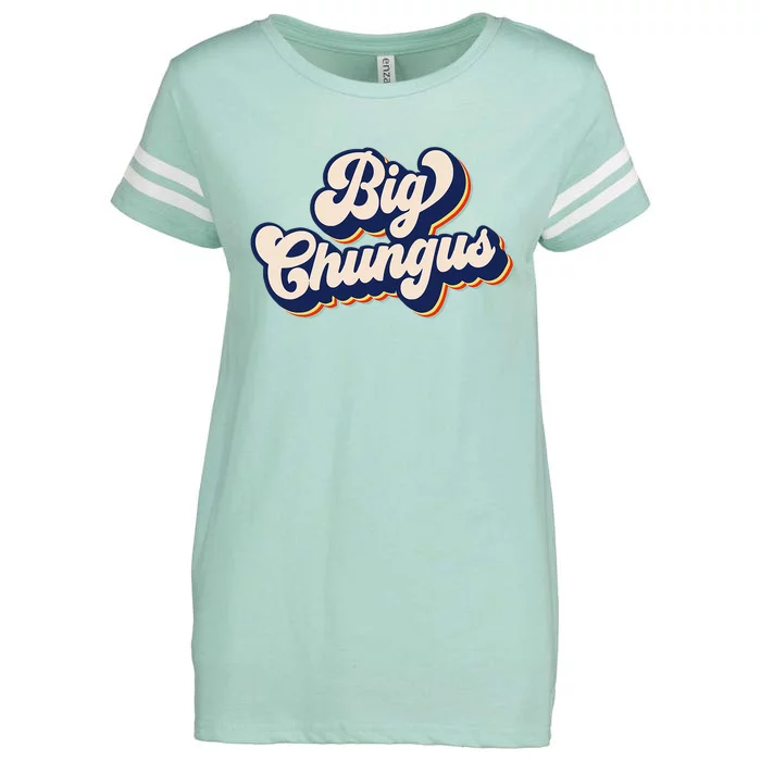 Big Chungus Retro Vintage Art Funny Dank Meme Big Chungus Enza Ladies Jersey Football T-Shirt