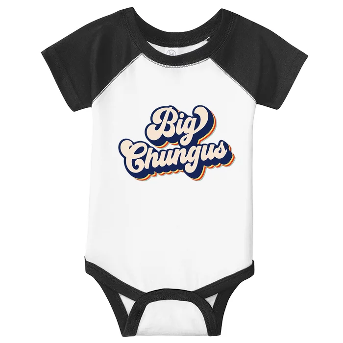 Big Chungus Retro Vintage Art Funny Dank Meme Big Chungus Infant Baby Jersey Bodysuit