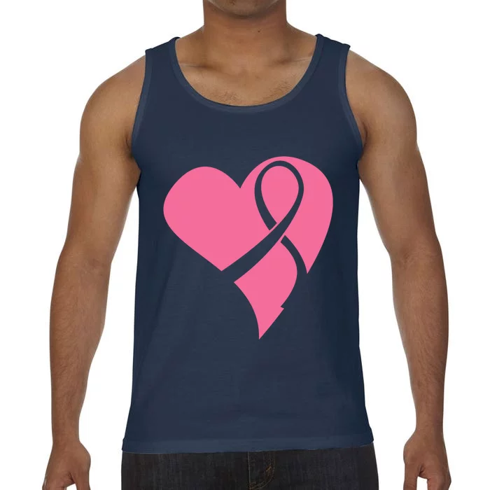 Breast Cancer Ribbon Heart Comfort Colors® Tank Top