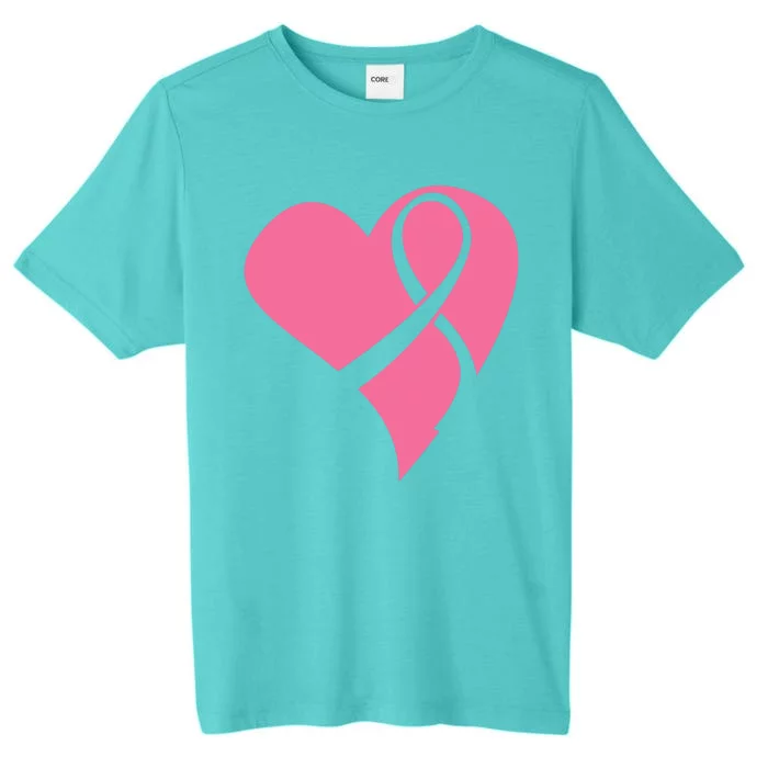 Breast Cancer Ribbon Heart ChromaSoft Performance T-Shirt