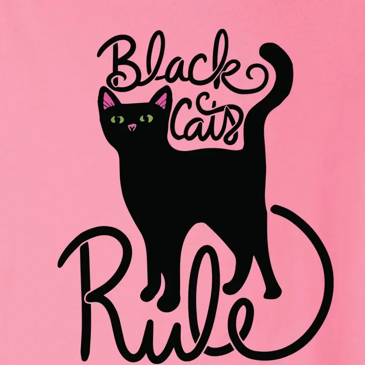 Black Cats RULE Fun Black Cat Mom Cute Toddler Long Sleeve Shirt