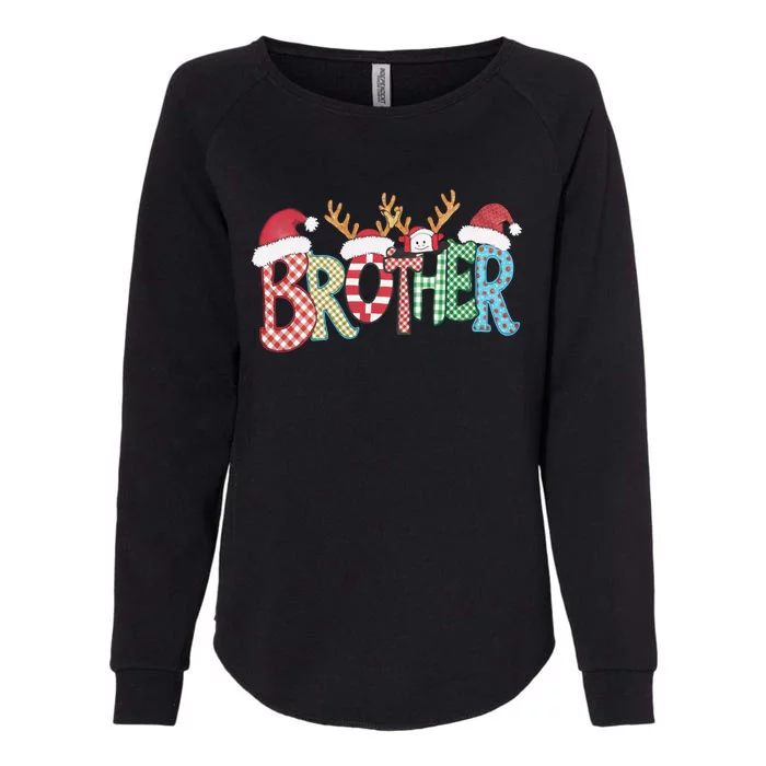 Brother Christmas Reindeer Santa Festive Design Funny Gift Womens California Wash Sweatshirt