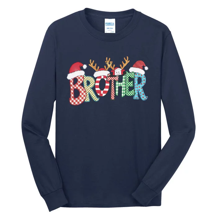 Brother Christmas Reindeer Santa Festive Design Funny Gift Tall Long Sleeve T-Shirt