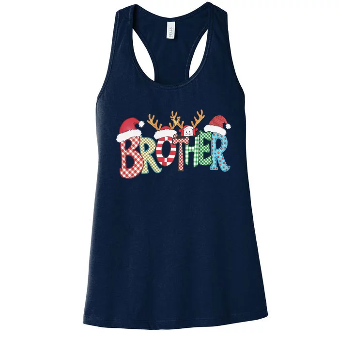 Brother Christmas Reindeer Santa Festive Design Funny Gift Women's Racerback Tank