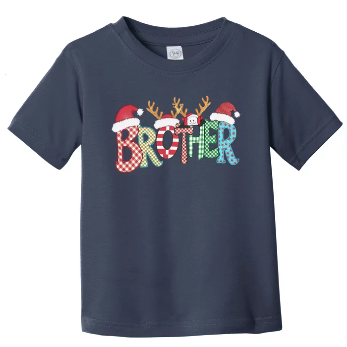 Brother Christmas Reindeer Santa Festive Design Funny Gift Toddler T-Shirt