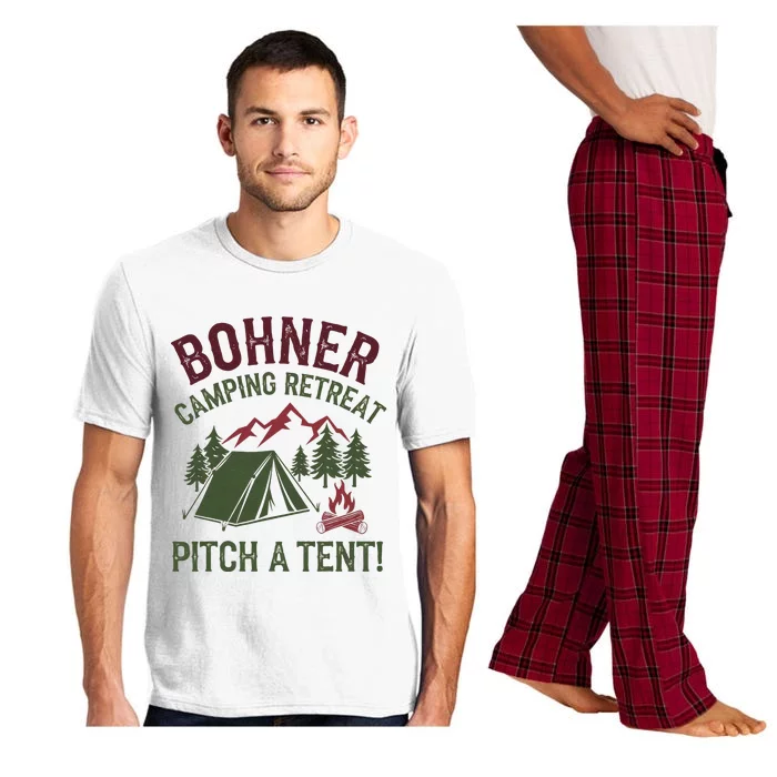 Bohner Camping Retreat Pitch A Tent Funny Camping Pajama Set