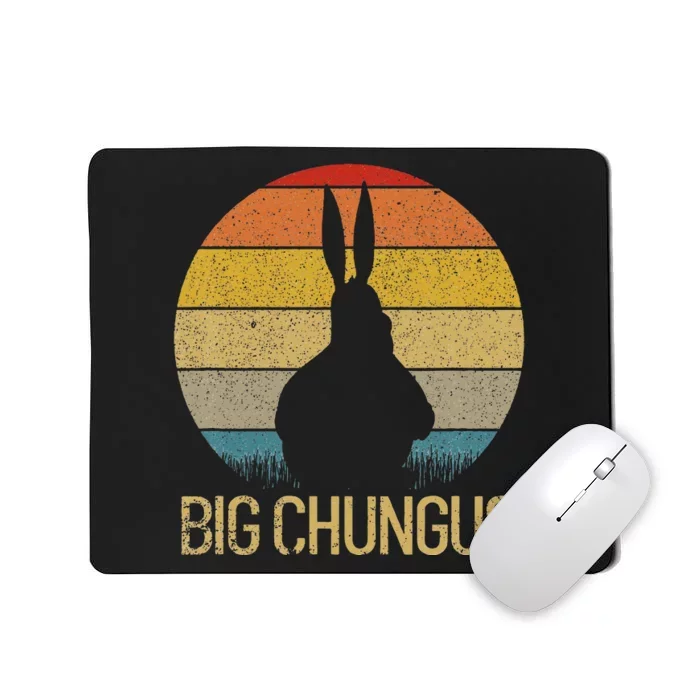 Big Chungus Retro Sunset Vintage Dank Meme Big Chungus Mousepad