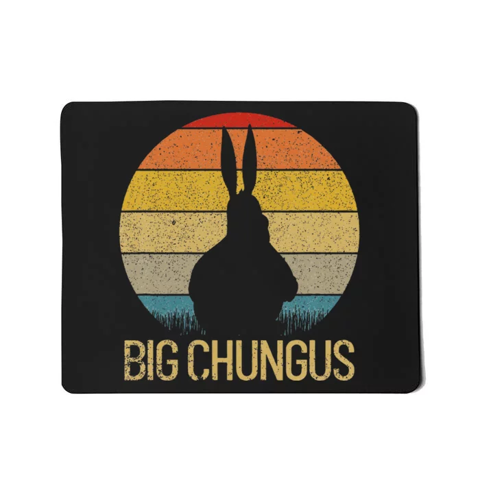 Big Chungus Retro Sunset Vintage Dank Meme Big Chungus Mousepad