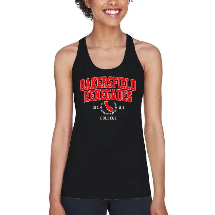 Bakersfield College Renegades Arch Design Women's Racerback Tank