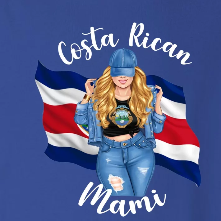 Blonde Costa Rican Mami Flag Emblem Costa Rico Queen Mom Cool Gift Toddler Long Sleeve Shirt