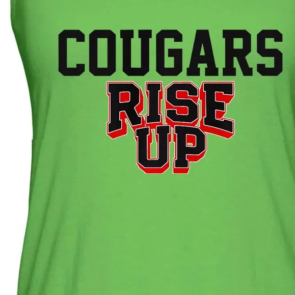 Brazos Cougars Rise Up Hs Premium Ladies Essential Flowy Tank