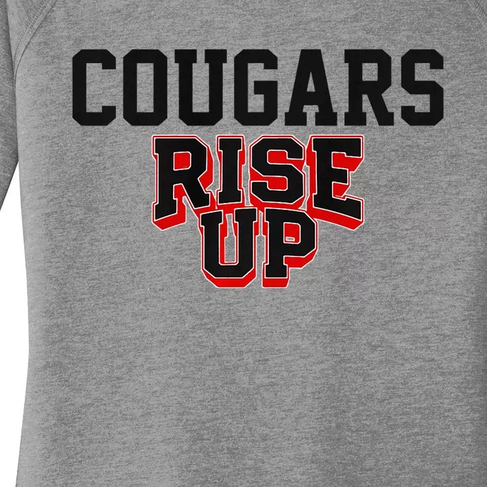 Brazos Cougars Rise Up Hs Premium Women's Perfect Tri Tunic Long Sleeve Shirt