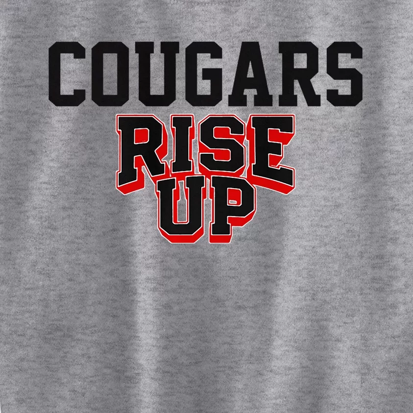 Brazos Cougars Rise Up Hs Premium Kids Sweatshirt