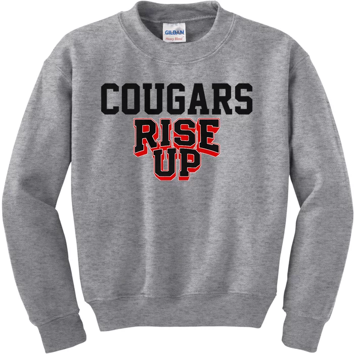 Brazos Cougars Rise Up Hs Premium Kids Sweatshirt