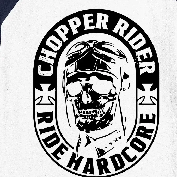 Biker Chopper Rider Motorbike Motorcycle Baseball Sleeve Shirt