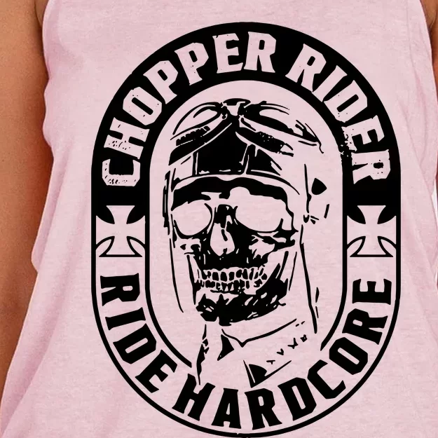 Biker Chopper Rider Motorbike Motorcycle Women's Knotted Racerback Tank