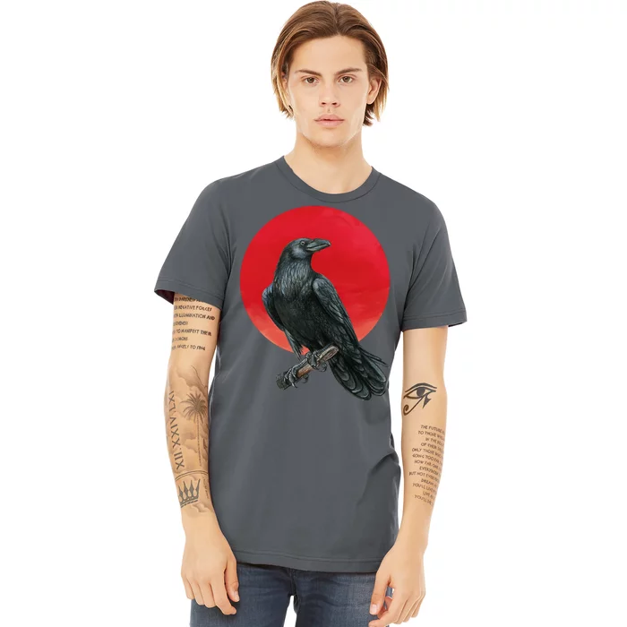 Black Crow Red Moon Premium T-Shirt