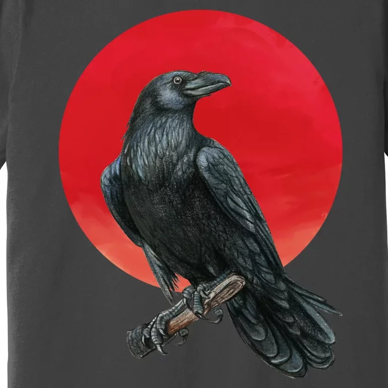 Black Crow Red Moon Premium T-Shirt